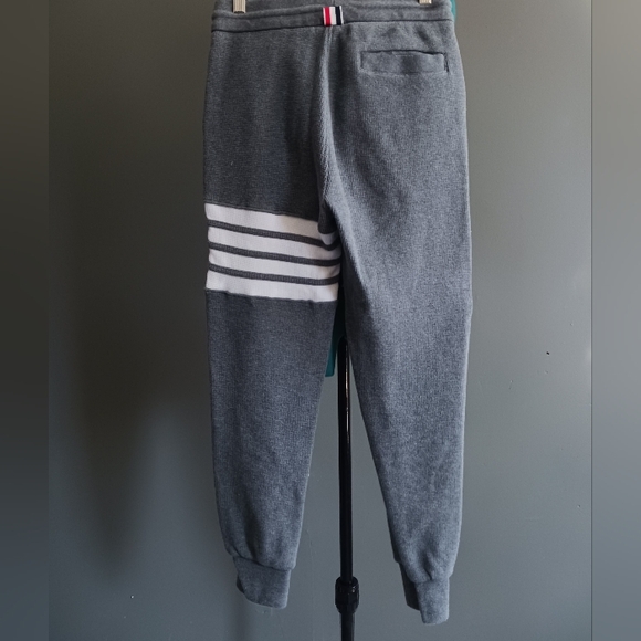 Thom Browne Gray Wool Knit Jogger Pants ,sweatpants Size 0